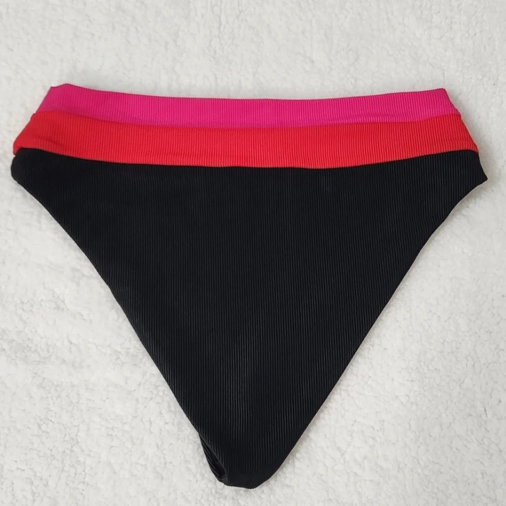 New!Beach Riot Heidi Bikini Bottom in‎ Glacier Colorblock
